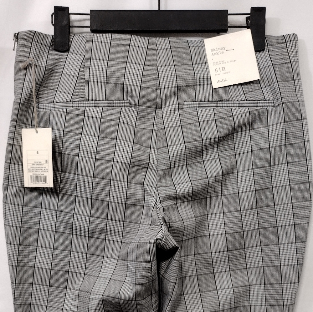 NWT A New Day Plaid Skinny Ankle Pants Women's 6 Gray Office Career Retro Y2K - Picture 8 of 12